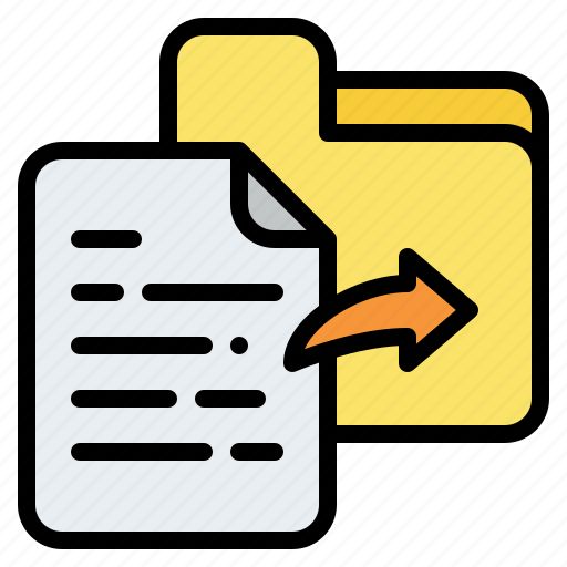 Document, file, folder, move icon - Download on Iconfinder