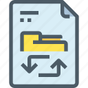 arrow, document, exchange, file, paper