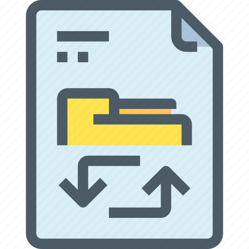 Arrow, document, exchange, file, paper icon - Download on Iconfinder