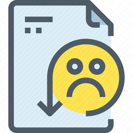 Document, face, file, paper, rating, sad icon - Download on Iconfinder