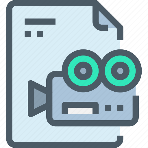Document, file, media, paper, production, video icon - Download on Iconfinder