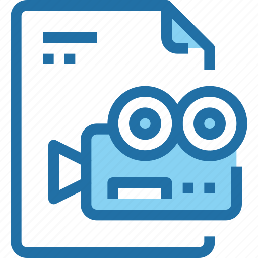 Document, file, media, movie, paper, production, video icon - Download on Iconfinder