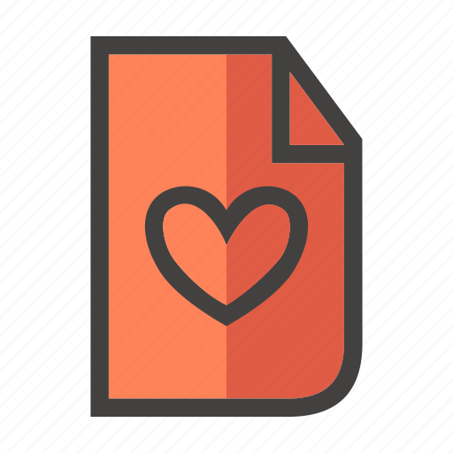 Document, file, folder, format, love, page, paper icon - Download on Iconfinder