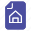 vector, file and folder, document, archive, home, building, house, property, real estateicon 