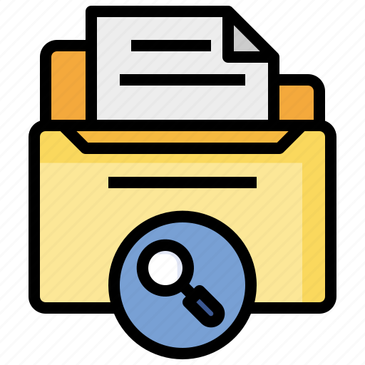 Document, glass, magnifying, paper, search, sheet, text icon - Download on Iconfinder