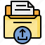 document, files, folders, paper, sheet, text, upload 