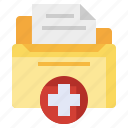 files, folders, medical, paper, report, sheet, text