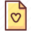 extension, favorite, file, files, heart 