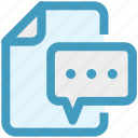 chat, comment, file, file message, message, paper