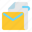 file, document, mail, message, envelope 