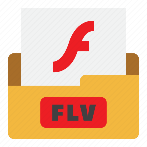 Color, extension, file type, flv, flv file, format, movie file icon - Download on Iconfinder
