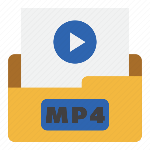 Color, extension, file type, format, movie, mp4, video icon - Download on Iconfinder