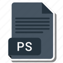 document, extension, folder, paper, ps
