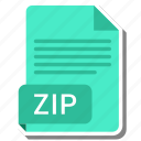 document, extension, file, folder, format, paper, zip