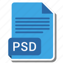 document, extension, folder, paper, psd