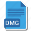 dmg, document, extension, file, folder, format, paper 