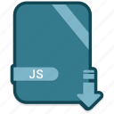 document, extension, file, format, js 