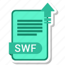 document, extension, folder, paper, swf