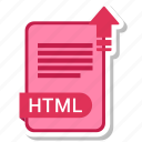 document, extension, folder, html, paper
