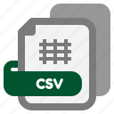 csv, file, extension, type, filetype, format, file format, document, export