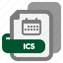 ics, file, extension, type, filetype, format, file format, document, export