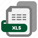 xls, file, extension, type, filetype, format, file format, document, export