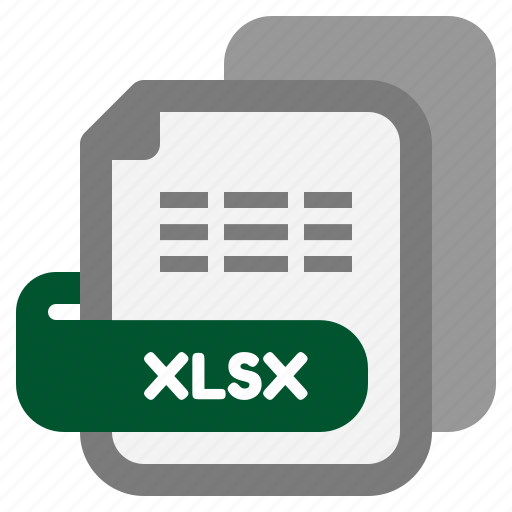 Xlsx, file, extension, type, filetype, format, file format icon - Download on Iconfinder