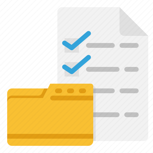 Checklist, file, folder, list, archive icon - Download on Iconfinder