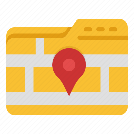 Location, file, folder, map, pinholder icon - Download on Iconfinder