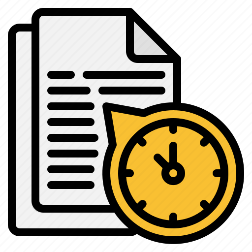 Clock, time, file, folder, document icon - Download on Iconfinder