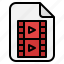 movie, file, folder, document, video 