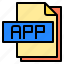 app, computer, document, extension, file, file type 