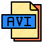 avi, computer, document, extension, file, file type 