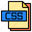 computer, css, document, extension, file, file type 