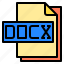 computer, document, docx, extension, file, file type 