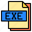 computer, document, exe, extension, file, file type 