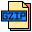 computer, document, extension, file, file type, gzip 