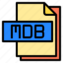 computer, document, extension, file, file type, mdb