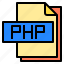 computer, document, extension, file, file type, php 