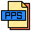computer, document, extension, file, file type, pps 