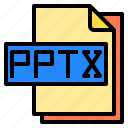 computer, document, extension, file, file type, pptx