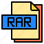 computer, document, extension, file, file type, rar 