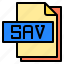 computer, document, extension, file, file type, sav 