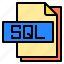 computer, document, extension, file, file type, sql 