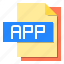 app, computer, document, extension, file, file type 