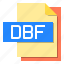 computer, dbf, document, extension, file, file type 