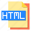 computer, document, extension, file, file type, html 