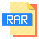 computer, document, extension, file, file type, rar