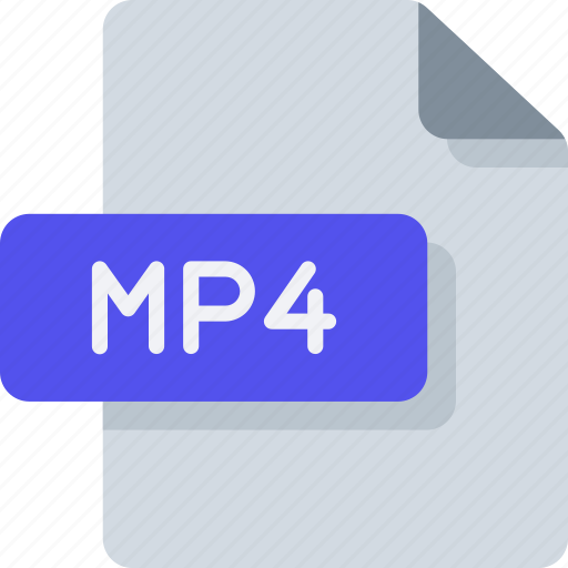 Mp4, mp4 file, files and folders, file type, file format, extension, document icon - Download on Iconfinder