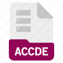 accde, database, document, file